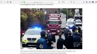 39 dead bodies found in lorry container, humane traffic to British, likely from mainland China