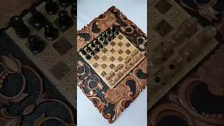 Шахматы +нарды 2 в 1 "Рыцари". #Шахматы #нарды #шикарно #wood