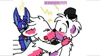LOVING KISS BETWEEN FUNTIMES FNAF SL COMIC DUB ask (comic by Blustreakgirl )
