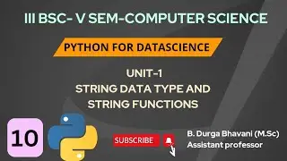 String Datatype and string functions in Python
