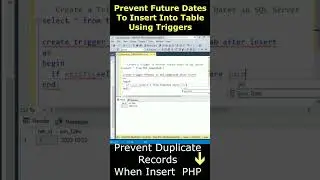 Prevent Future Dates Insert into table SQL Server database DML Triggers