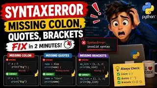 Python SyntaxError Solution | Fix Invalid Syntax Errors Instantly! 🚀