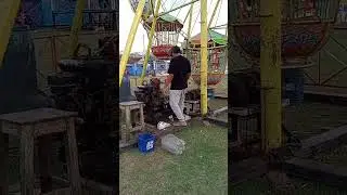 Proses slenger diesel Bianglala Pasar Malam #shortvideo #youtubeshorts