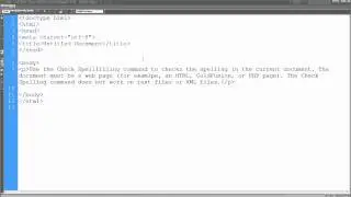 60 Second Dreamweaver Tutorial : Spell Check Your Website -HD-