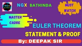 Proof of EULER THEOREM | NGx Classes