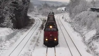 Tog i Aalborg december 2023
