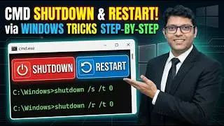 How to Shutdown & Restart Windows via CMD | Windows Tricks (Step-by-Step)