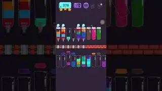 Cups - water sort puzzle | level 376 | ⭐️⭐️⭐️
