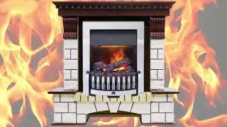 Каминокомплект Pierre Luxe белый (темный дуб) с очагом Danville Chrome от Dimplex