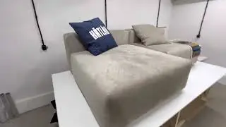 Вельветовый велюр на модульном диване