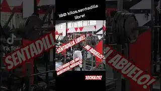 180kg-Sentadilla libre,mi abuelo entrenando!#squatsworkout #squats #respect #noexcuses