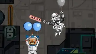 Spacewalk on balloons. Amigo Pancho adventure finale