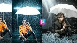PicsArt monsoon season | rain photo editing tutorial in PicsArt