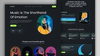 Build Music Responsive Website Using HTML CSS And JavaScript