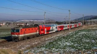 Winterlicher Bahnbetieb auf der Alten Westsrecke im Wienerwald (4K)