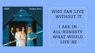 ABBA/THANK YOU FOR THE MUSIC/LYRICS