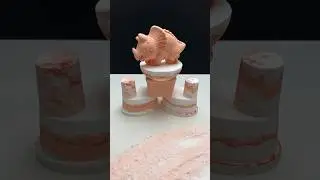 ASMR peach baking soda