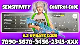 BGMI 3.2 UPDATE 🔥 BEST SENSITIVITY SETTINGS | BGMI SENSITIVITY CODE TODAY | BGMI 4 FINGER CONTROL.