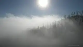 Hoar frost and fog drone flights in Winter