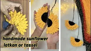 Sun flower latkan for lehenga using cotton fabric| fabric sunflower tassel |