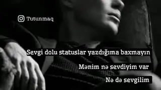 Whatsapp ucun statuslar Sadece olaraq bir vefasizi sevmisdim 😔