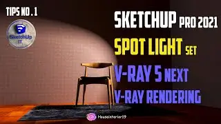 SKETCHUP IT | How to Set V-Ray Spot Light Sketchup pro 2021 | V-Ray 5 Sketchup tutorial