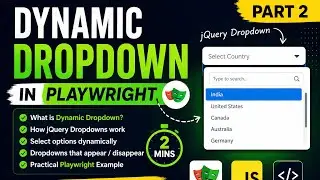     Dynamic Dropdown in Playwright | jQuery Dropdown Handling 🚀