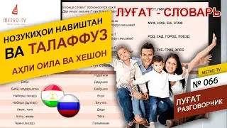 Омузиши забони руси – нозукихои навиштан ва талаффуз дар забони руси. Ахли оила, хешовандон