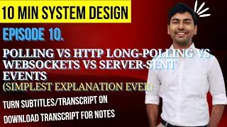 Polling vs HTTP Long-Polling vs WebSockets vs Server-Sent Events | 10 Min System Design #websocket