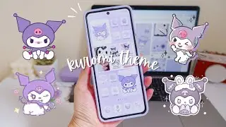 how to make your phone aesthetic ✨️ kuromi theme 💜