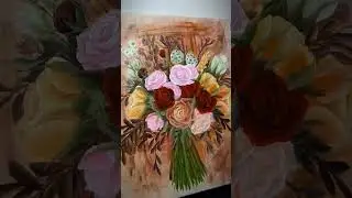 between palette and art #onestrokepainting #flowerpainting #acryllic #art #onestroke