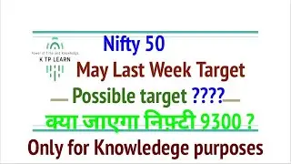Nifty 50 may 2020 Last week 26 to 28 may  target..क्या जाएगा निफ़्टी 9300 ?? possible prediction