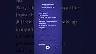 One Last Time -sped up #spedup #viral