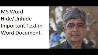 How to HIDE or Un-hide Important Text in MS Word Document || Hide Text in Word