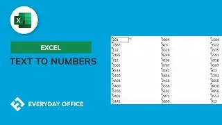 Convert Text back to Numbers in Excel
