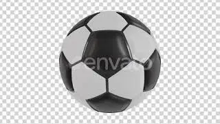 Transparent Looping Rotating Animated Soccer Football in 4K Animated Motion Graphic Video Stock |