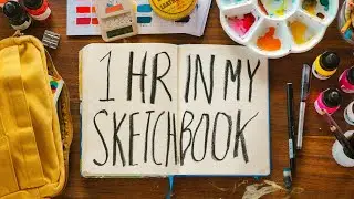 1 Hour in my Sketchbook ✦ Timed Sketchbook Session, Brainstorming for Peachtober 2024