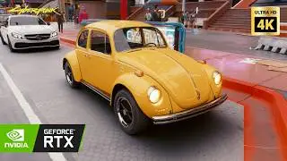 INSANE Realistic Volkswagen Beetle in Cyberpunk 2077 | Ultra Graphics RTX 4K Mod 🔥