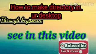 How to make directory and change the screen colour on command prompt 😍 only 1min😍