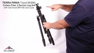 TERRA FIRMA Carbon Fiber Tripod BH280 ball head BH100 with case