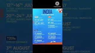 India tour of West Indies 2023 #shorts #cricket #indvswi