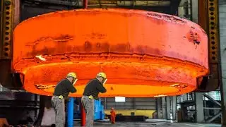 Enormous The Dishing Machine | Amazing Forging Press Machine With Rough Metal About 1700 Ton