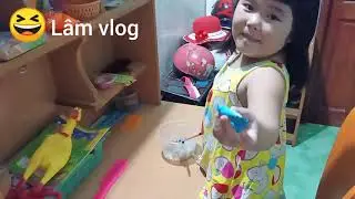 Lâm vlog. Bé na và cubin chơi cùng cha