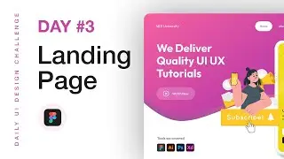 UI Design Challenge | Daily UI 003 | Landing Page Design