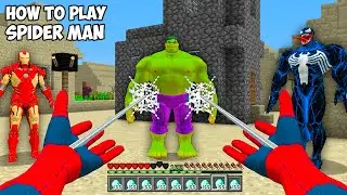 HOW TO PLAY AS REAL SPIDERMAN AND SAVED THIS VILLAGE IN MINECRAFT! SPIDER MAN DEFENSE CHALLENGE!