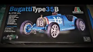 ALL NEW! Bugatti Type 35B T35B 35 Race Car 1/12 Scale Model Kit Review Italeri 4710 Unboxing 2023