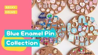 Blue Enamel Pin Collection and Display | Kawaii Pins Disney Pins and more!