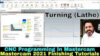 Mastercam 2020-2021 Finishing tool path Turning Tutorial in Lathe | 