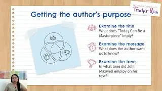 English 10 Quarter 2 Module 8 Lesson 1 ASSESSING and EVALUATING SPEAKER’S PURPOSE
