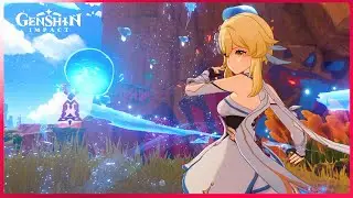 Traveler using her elemental skills cutscene | 5.0 Genshin Impact